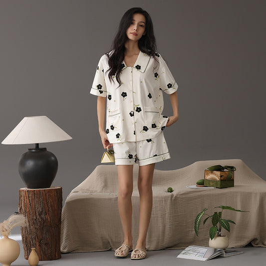 Smart Casual Cotton Homewear  Suit In Summer 80015