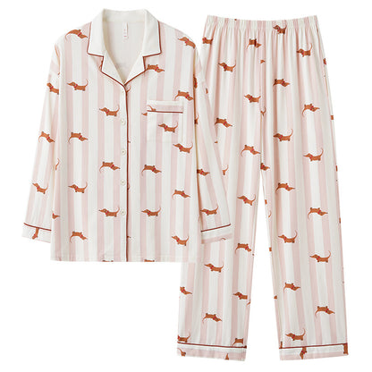 Dachshund cotton couple pajamas 80018
